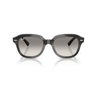 Ray-Ban RB4398 Erik - Gafas de sol cuadradas, color gris a rayas/gris degradado transparente, 53 mm