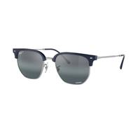 Ray - Ban Unisex RB4416 NEW CLUBMASTER 6656G6 Gafas de sol Acetato Azul Plata Geométrico Polarizado