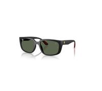 Ray-Ban Rb4443m Scuderia Ferrari Collection Gafas De Sol Negro Mate Montura Verde Lentes 57-19