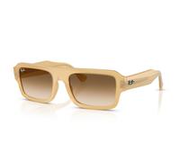 Ray-Ban Lukas Bio-based Gafas De Sol Beige Transparente Montura Marrón Lentes 56-20