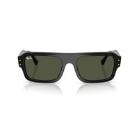 Ray-Ban Rb4454 Lukas - Gafas de sol rectangulares, Negro/Verde, 56 mm