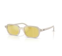 Ray-Ban Unisex Sunglass RB4455 Zuri Bio-Based - Color del Marco: Blanco cálido nublado, Color de la Lente: Flash espejo amarillo y dorado