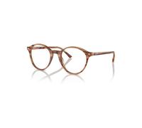 Ray-Ban Rb5430 Optics Marrón A Rayas Montura Transparente Lentes Polarizado 49-21