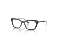 Ray-Ban Rb5433 Optics Marrón Sobre Transparente Azul Montura Transparente Lentes Polarizado 52-19