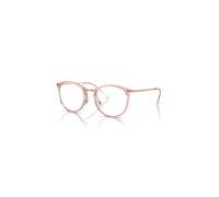 Ray-Ban Rb7140 Optics Rose Gold Montura Transparente Lentes Polarizado 49-20