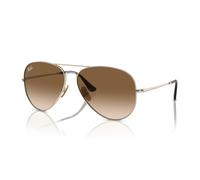 Ray-Ban Aviator Titanium Gafas De Sol Oro Arista Montura Marrón Lentes 62-14