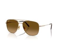 Ray - Ban Unisex RB8097 WILLIAM TITANIUM 9265M2 Gafas de sol Titanio Oro Marrón Cuadrada Polarizado
