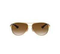 Ray-Ban Carbon Fibre Gafas De Sol Oro Montura Marrón Lentes 58-13