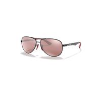 Ray-Ban Rb8313m Scuderia Ferrari Collection Gafas De Sol Negro Montura Plateado Lentes Polarizado 61-13