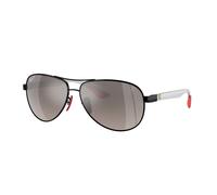 Ray - Ban Hombre RB8331M F0095J Gafas de sol Metal Negro Gris Piloto Polarizado Espejo