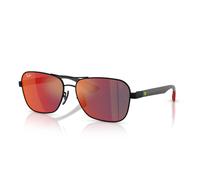 Ray - Ban Unisex RB8336M F1186P Gafas de sol Metal Negro Gris Cuadrada Reflejado