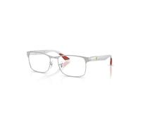 Ray-Ban Rb8425m Optics Scuderia Ferrari Collection Plata Mate Montura Transparente Lentes Polarizado 53-17
