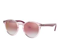 Ray - Ban Niños RJ9064S 7052V0 Gafas de sol Inyectado Rosa Rojo Pantos Reflejado Sombreado