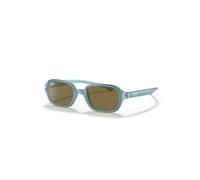 Ray-Ban Rb9074s Kids Gafas De Sol Azul Claro Montura Marrón Lentes 39-16