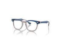 Ray-Ban Rb9098v Optics Kids Azul Oscuro Sobre Marrón Y Gris Claro Montura Transparente Lentes Polarizado 45-18