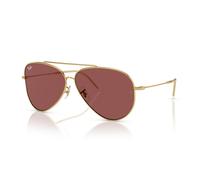 Ray - Ban Unisex RBR0101S AVIATOR REVERSE 001/69 Gafas de sol Metal Oro Violeta Piloto Normal