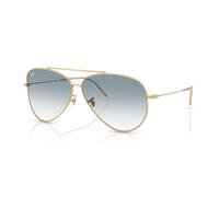 Ray-Ban Aviator Reverse Gafas De Sol Oro Arista Montura Azul Lentes 62-11
