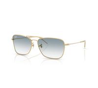 Ray - Ban Unisex Ray - Ban RBR0102S CARAVAN REVERSE 001/79 Gafas de sol Metal Oro Azul Cuadrada Normal Sombreado