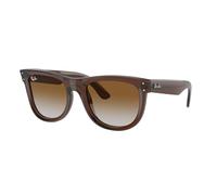Ray-Ban Rbr0502s Wayfarer Reverse - Gafas de sol cuadradas, Marrón transparente/marrón degradado transparente, 53 mm
