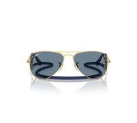 Ray-Ban Rj9506s Metal, Gafas Unisex niños, Espejo Dorado/Azul Claro, 52 mm