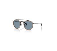 Ray-Ban Round Double Bridge Gafas De Sol Negro Montura Azul Lentes 51-22