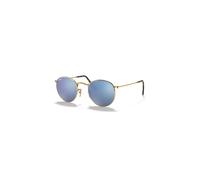 Ray-Ban Round Flat Lenses Gafas De Sol Oro Arista Montura Azul Lentes 50-21