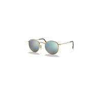 Ray-Ban Round Flat Lenses Gafas De Sol Oro Arista Montura Plateado Lentes 50-21