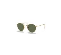 Ray-Ban Round Flat Lenses Gafas De Sol Oro Arista Montura Verde Lentes 50-21