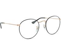 Ray - Ban Unisex Ray - Ban RX3447V ROUND METAL 3173 Monturas ópticas Metal Negro Transparente Redonda Normal