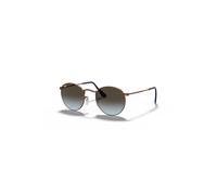 Ray-Ban Round Metal Gafas De Sol Bronce/cobre Montura Azul Lentes 53-21