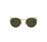 Ray-Ban Round Metal Gafas De Sol, Oro (Crystal Green), 53 para Hombre
