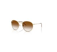 Ray-Ban Round Reverse Gafas De Sol Oro Arista Montura Marrón Lentes 55-21