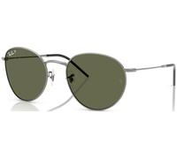 Ray - Ban Unisex RBR0103S ROUND REVERSE 004/9A Gafas de sol Metal Gris Verde Pantos Polarizado