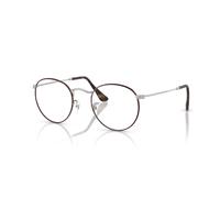 Ray-Ban Round Metal Optics Plata Mate Montura Transparente Lentes 50-21