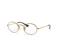 Ray - Ban Unisex RX3547V OVAL 2500 Marcos de vista Metal Oro Transparente Redonda Normal