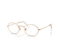 Ray-Ban Oval Optics Rose Gold Montura Transparente Lentes 51-21