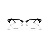 Ray-Ban RX5154 Unisex Redondo Diseñador Luz Azul Filtro Gafas Negro Plata 51mm