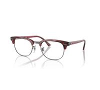 Ray - Ban Unisex RX5154 CLUBMASTER 8376 Monturas ópticas Acetato Rojo Transparente Cuadrada Normal