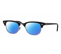 Ray-Ban RX5154 Unisex Redondo Diseñador Polarizadas Gafas de Sol en Negro&Plata