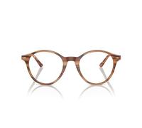 Ray-Ban Rx5430 Bernard - Marcos redondos para gafas graduadas, Marrón rayado/lente de demostración, 49 mm