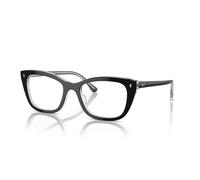 Ray - Ban Unisex RX5433 2034 Monturas ópticas Acetato Negro Transparente Pillow Normal