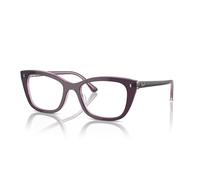 Ray-Ban Rb5433 Optics Violeta Sobre Rosa Transparente Montura Transparente Lentes Polarizado 50-19