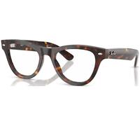 Ray-Ban Marcos de gafas graduadas Rx5510 Cat Eye para mujer, Havana/Demo Lens, 52 mm