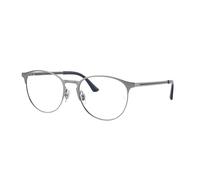 Ray - Ban Unisex RX6375 3135 Marcos de vista Metal Gris Transparente Pantos Normal
