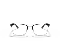 Ray - Ban Unisex RX6421 2997 Monturas ópticas Metal Negro Transparente Cuadrada Normal