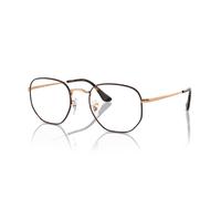 Ray-Ban Hexagonal Optics Havana Sobre Dorado Rosado Montura Transparente Lentes Polarizado 51-21