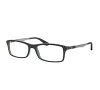 Ray-Ban Rb7017 Optics Negro Sobre Verde Montura Transparente Lentes 56-17