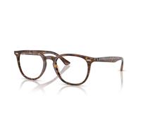 Ray-Ban Rb7159 Optics Marrón Fantasía Transparente/amarillo Montura Transparente Lentes Polarizado 52-20