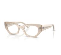 Ray - Ban Unisex RX7330 ZENA 8433 Monturas ópticas Inyectado Blanco Transparente Geométrico Normal