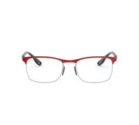 Ray - Ban Hombre RX8416M SCUDERIA FERRARI COLLECTION F045 Monturas ópticas Metal Rojo Transparente Cuadrada Normal